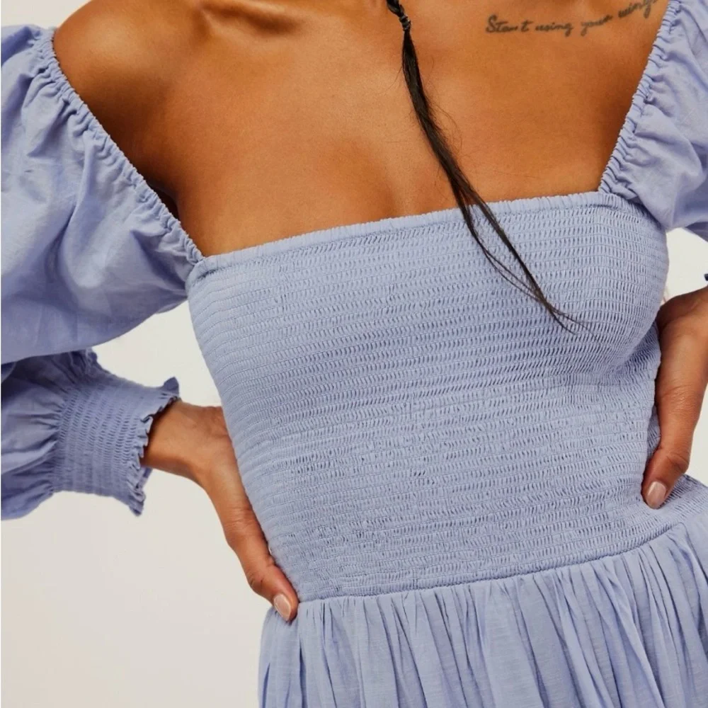 Free People Blue Midi Dress - Picture 2 of 5